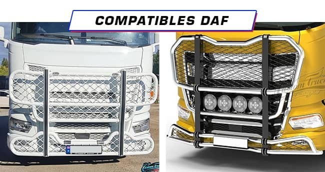 Pare Buffles de camion DAF compatibles - Aluminium Hypro ou inox