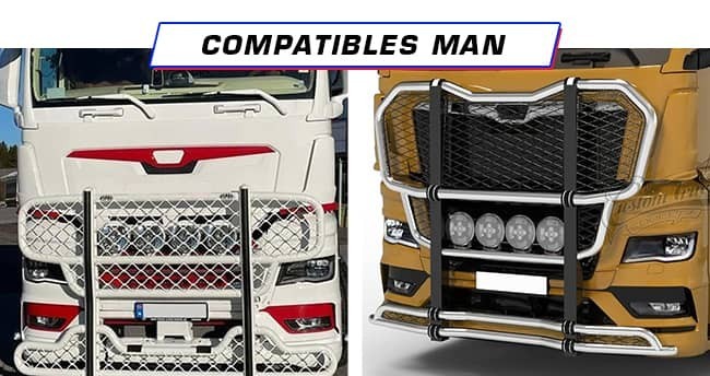 Pare Buffles de camion compatibles MAN - Accessoires inox METEC