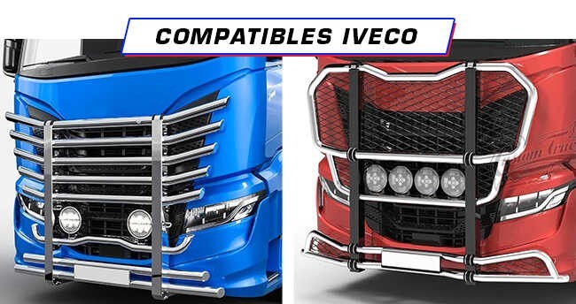 Pare Buffles de camion Iveco compatibles - Accessoires inox METEC