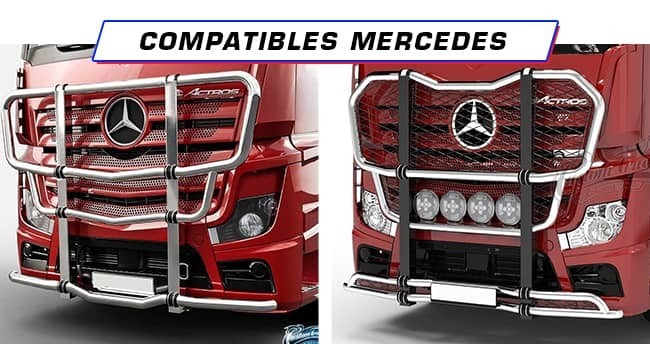 Pare Buffles de camion Mercedes compatibles - Accessoires inox METEC