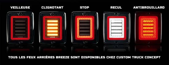 Feux arrières Breeze pour Camion 10-48 volts