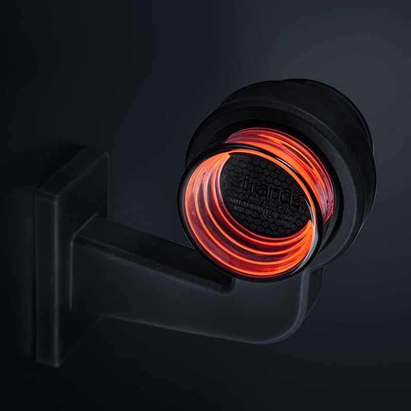 Module Bouliche LED rouge FORT9 Geo avec support long pour Camion Feu Suédois 10-40 Volts