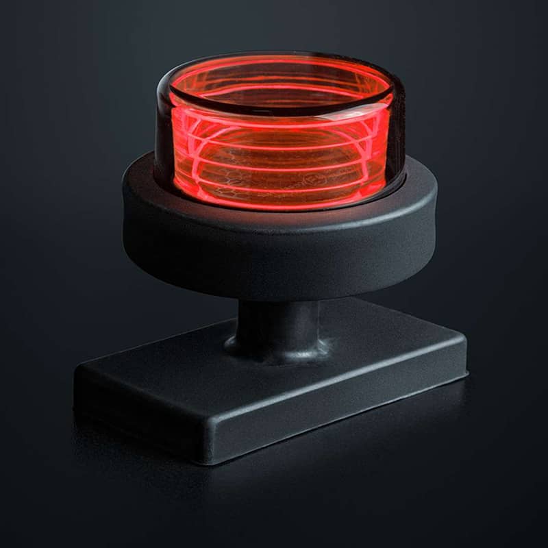 Module Bouliche LED rouge FORT9 Geo avec support court façade pour Camion Feu Suédois 10-40 Volts