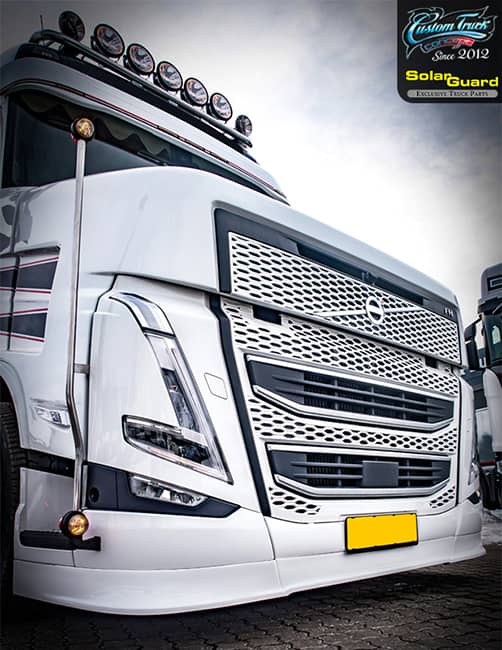 Accessoire Spoiler 12,5cm Volvo FH Aero Plug and Play pour 5 Feux / 2 Feux / Lisse