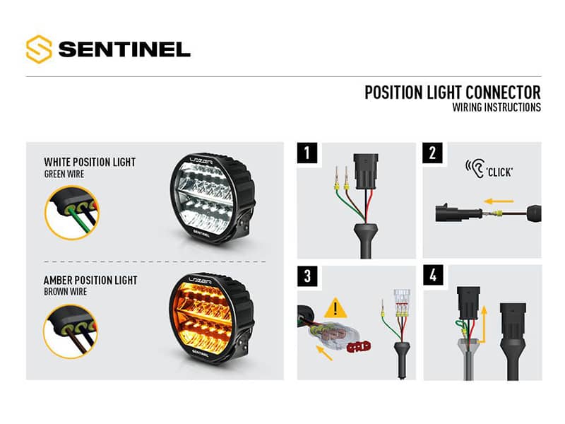Branchement du phare lazer sentinel highline 9 pouces