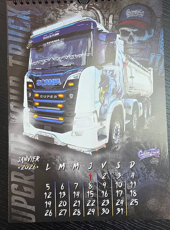 Calendrier 2025 Custom Truck Concept page 2 janvier