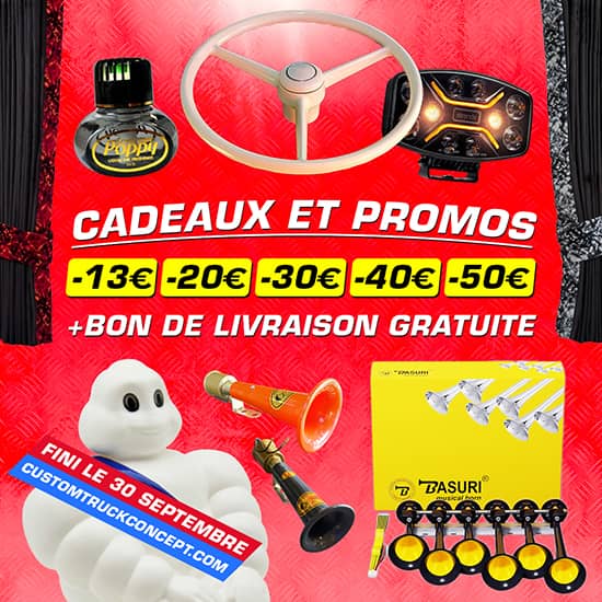 Offres de Septembre 2025 chez Custom Truck Concept