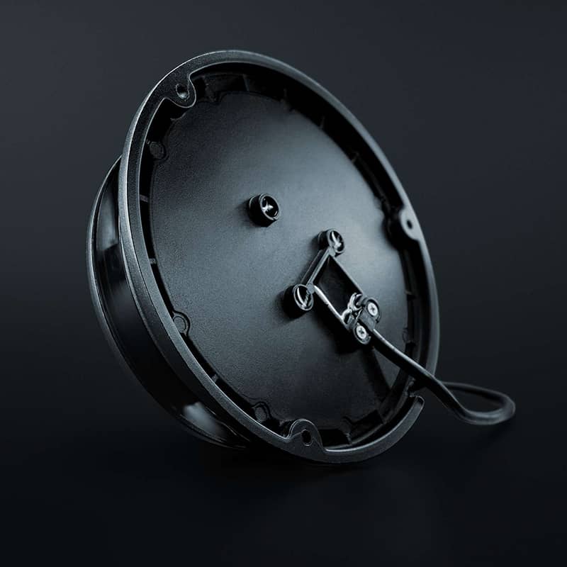 Vue arrière du Gyrophare à LEDs Cruise Strands à poser, éclairage orange et lentille sombre