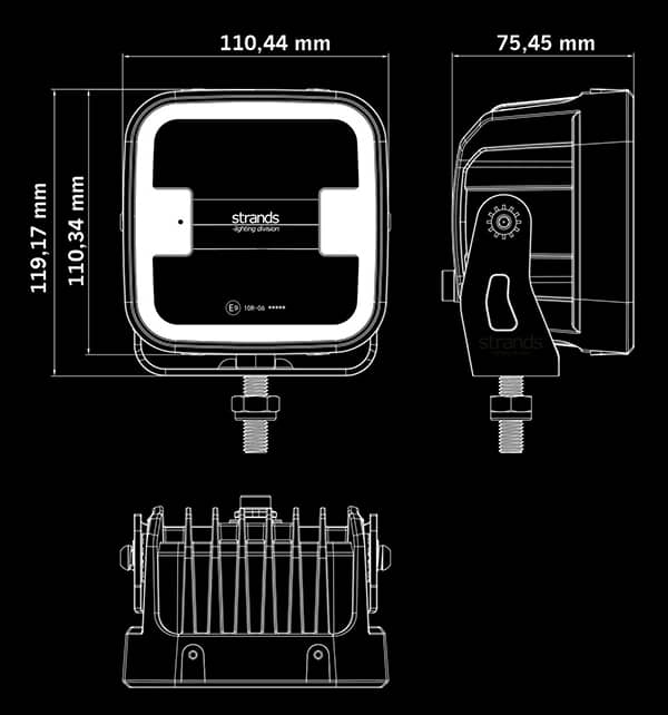 Dimensions du Feu de travail Siberia XP Heat Blanc / Orange / Rouge 70 Watts