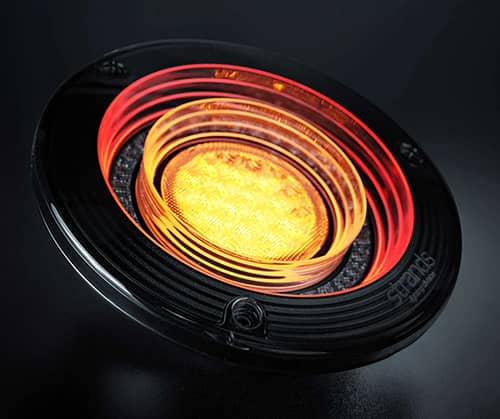 Description feu arrière rond Strands FOR9T Orbi veilleuse / stop / clignotant