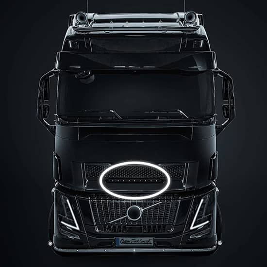 Pack Barre LED Nuuk 30 Pouces Blanc / Orange et supports pour calandre camion Volvo Aero 2024