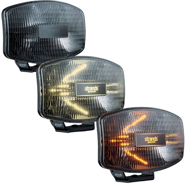 Eclairages du Phare longue portée Strands blanc / orange IZE LED OG Driving Light Oval