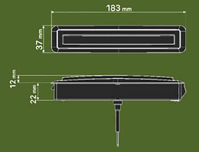 Dimensions du Feu de position LED Blanc Orange Optoline NGR 10V-48V