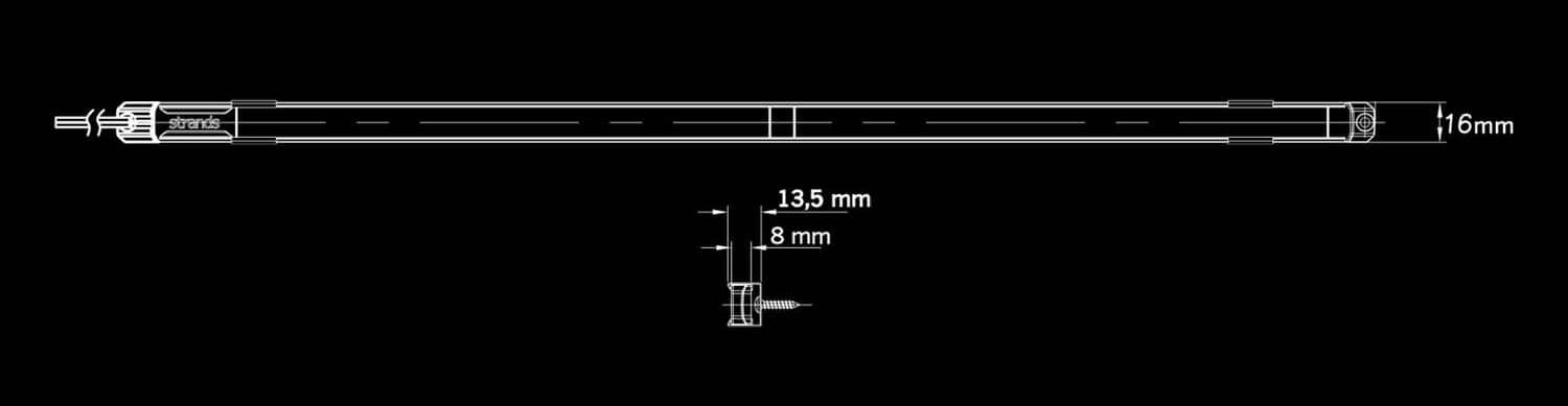 Dimensions feu sous véhicule rouge LED 10-32v Unity Underglow