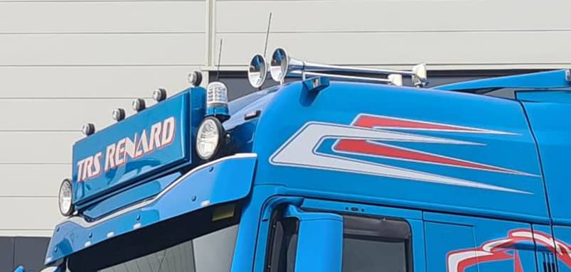 Enseigne lumineuse compatible camion MAN Transports Renard et Fils