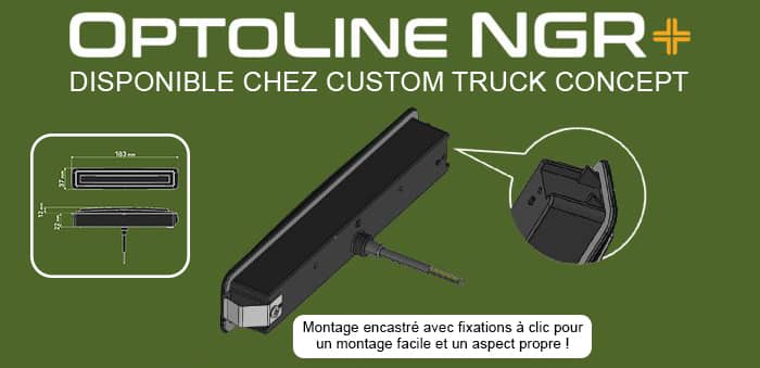 Feu de position LED blanc orange Optoline NGR 10V 48V avec câble 2 mètres