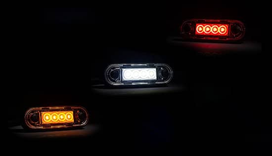 Feux de gabarit camion 4 leds éclairages blanc orange rouge encastrables