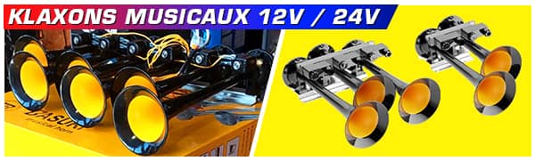 Klaxon Basuri Baby Shark 12V 24V trompes pour camion, voiture et tracteur