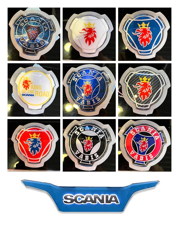 Logo de calandre Scania lumineux compatible