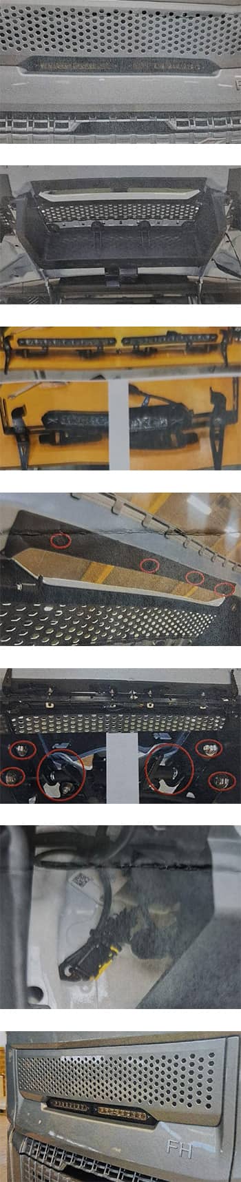 Montage Pack 2 Barres LEDs 14 pouces calandre Volvo Aero veilleuse blanche / orange / feu flash avec Kit d'installation