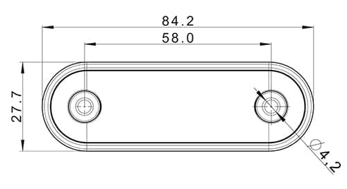 Premier dessin technique feu de gabarit 4 leds encastrable