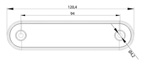 Quatrième dessin technique feu de gabarit 4 leds encastrable