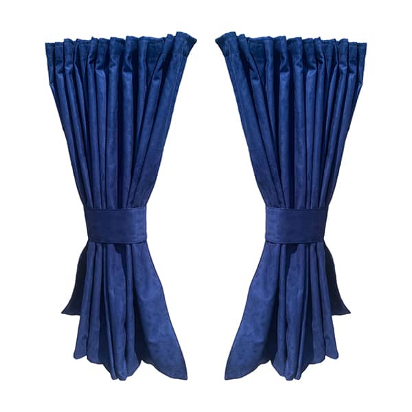 Rideaux de cabine camion bleus suédine