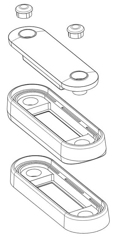 Septième dessin technique feu de gabarit 4 leds encastrable