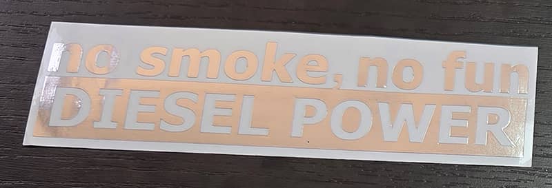Sticker No Smoke No Fun Diesel Power gris