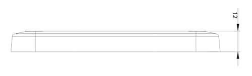 Troisième dessin technique feu de gabarit 4 leds encastrable