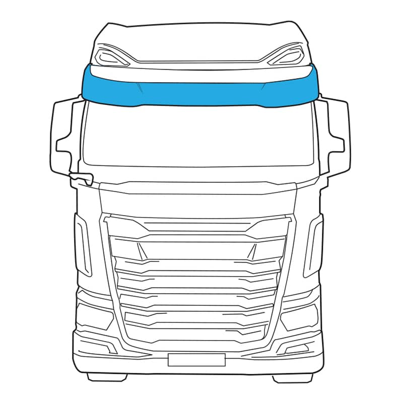 Visière camion Daf XG, XG+ et XF New Generation 2023 schéma du Poids-Lourd