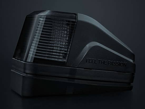 Vue de côté du Feu de toit fumé IZE LED 10-32V avec Fonctions veilleuse Blanc / Orange / Flash