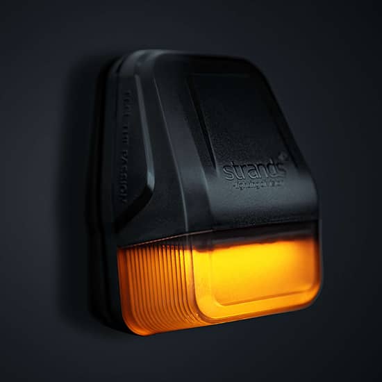 Vue de dessus du Feu de toit fumé IZE LED 10-32V avec Fonctions veilleuse Blanc / Orange / Flash