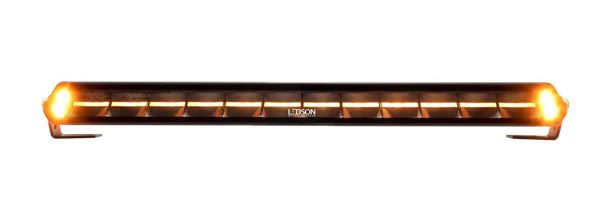 Vue de face Barre LED de travail 20 pouces Epix Ledson 9-36 volts 180 Watts feu Flash